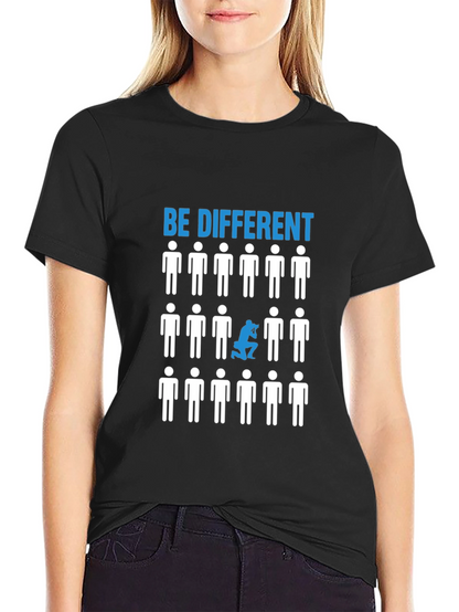 Be Different Graphic T-Shirt - Black Cotton Tee