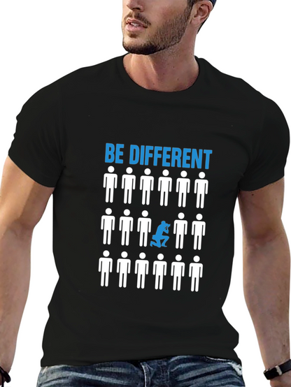 Be Different Graphic T-Shirt - Black Cotton Tee