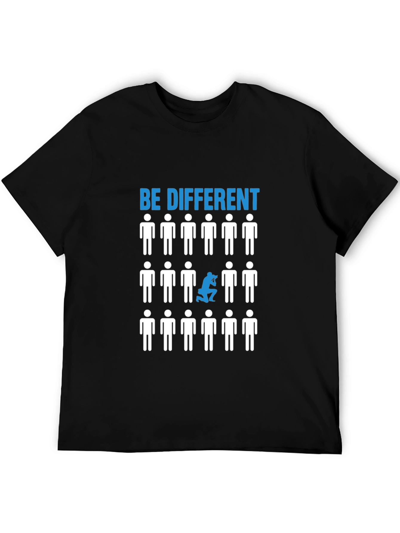 Be Different Graphic T-Shirt - Black Cotton Tee