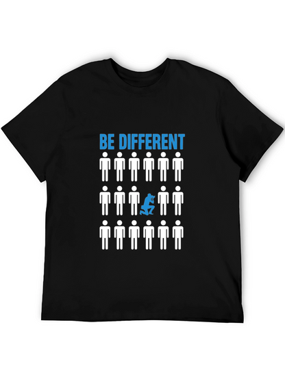 Be Different Graphic T-Shirt - Black Cotton Tee