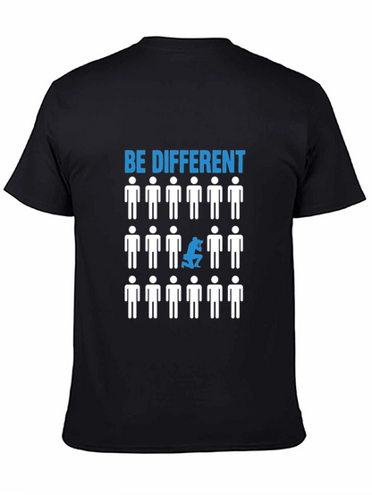 Be Different Graphic T-Shirt - Black Cotton Tee