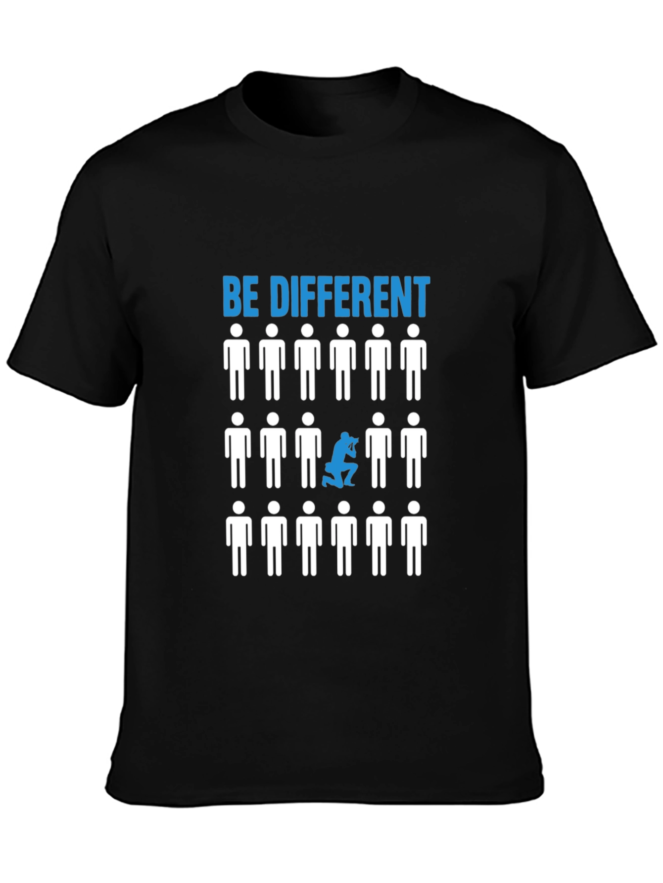 Be Different Graphic T-Shirt - Black Cotton Tee