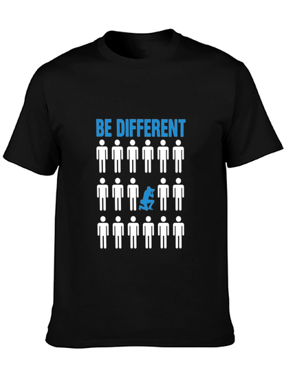 Be Different Graphic T-Shirt - Black Cotton Tee