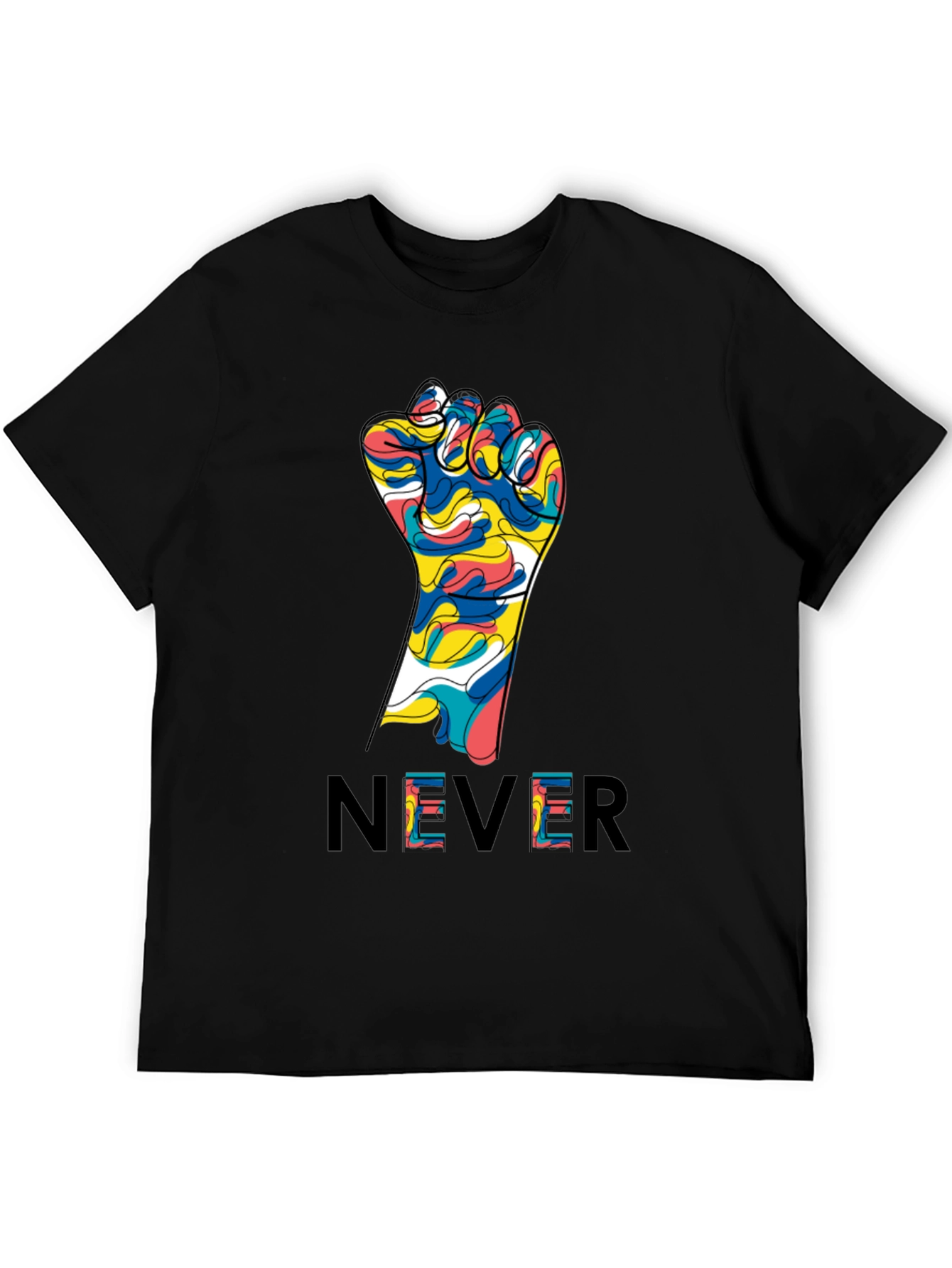 Never Give Up Fist Graphic Tee