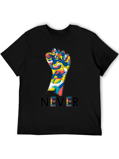 Never Give Up Fist Graphic Tee