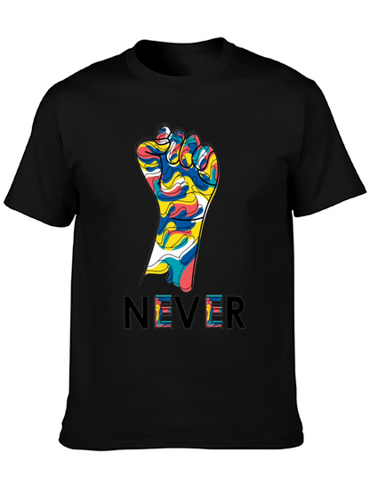 Never Give Up Fist Graphic Tee