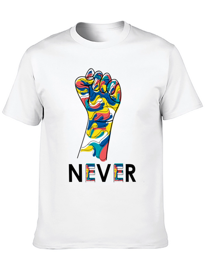 Never Give Up Fist Graphic Tee