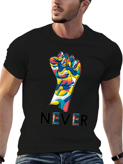Never Give Up Fist Graphic Tee