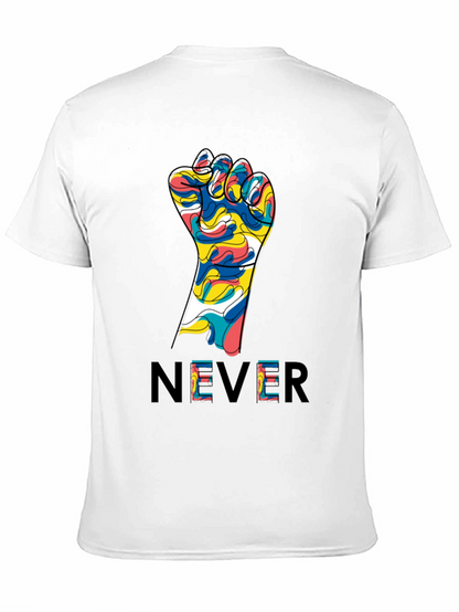 Never Give Up Fist Graphic Tee