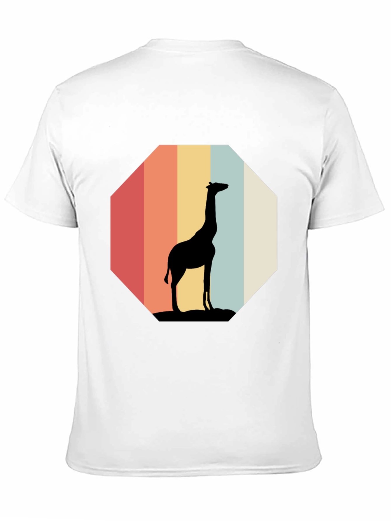 Giraffe Silhouette Retro T-Shirt