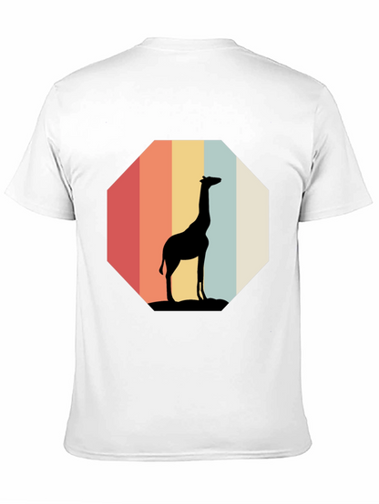 Giraffe Silhouette Retro T-Shirt
