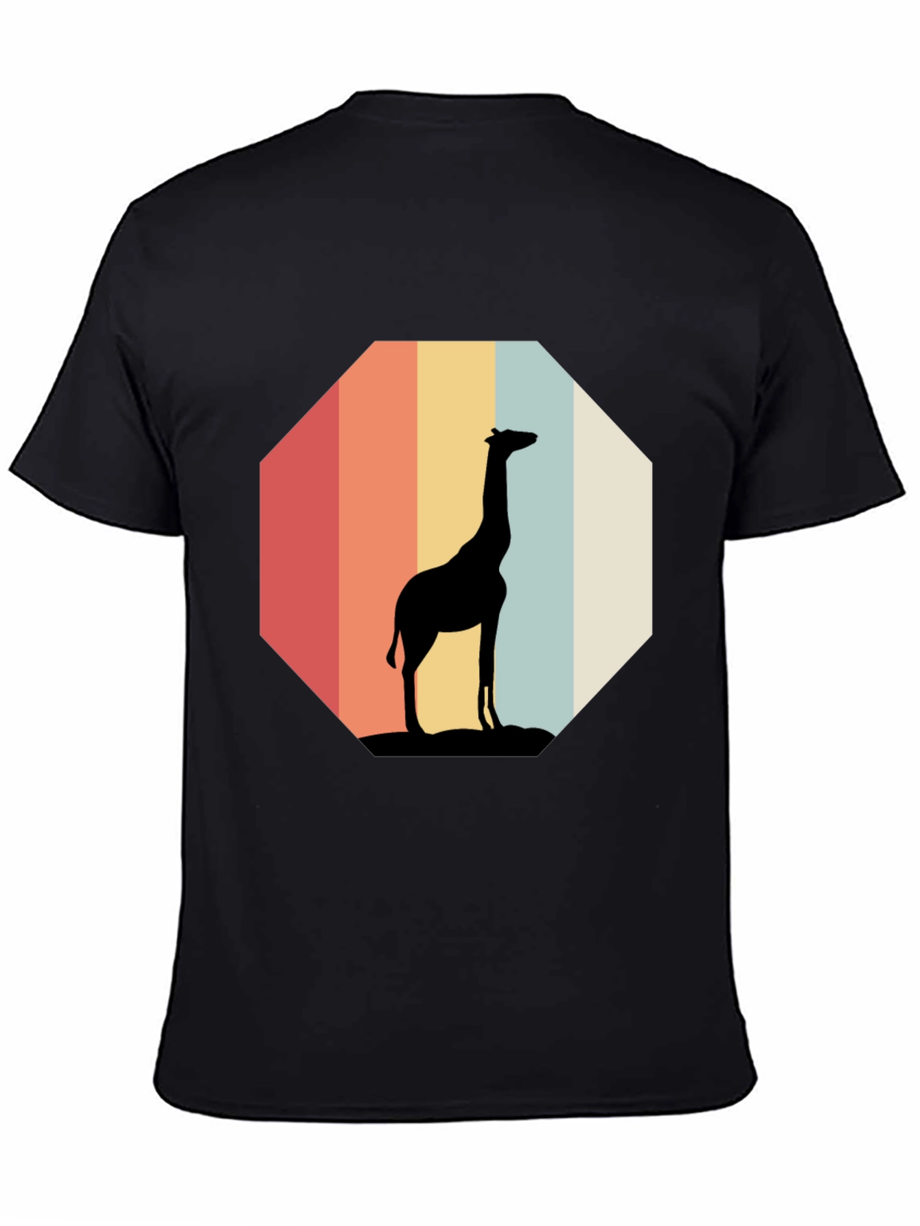 Giraffe Silhouette Retro T-Shirt
