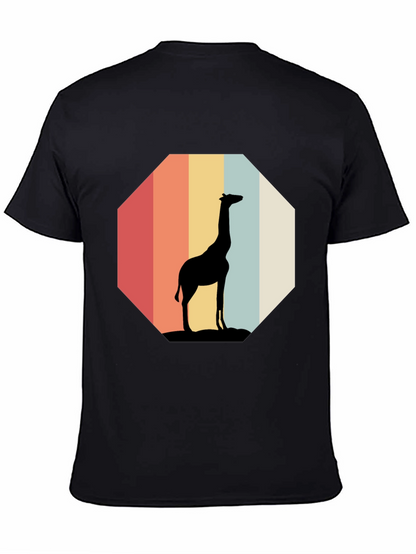 Giraffe Silhouette Retro T-Shirt