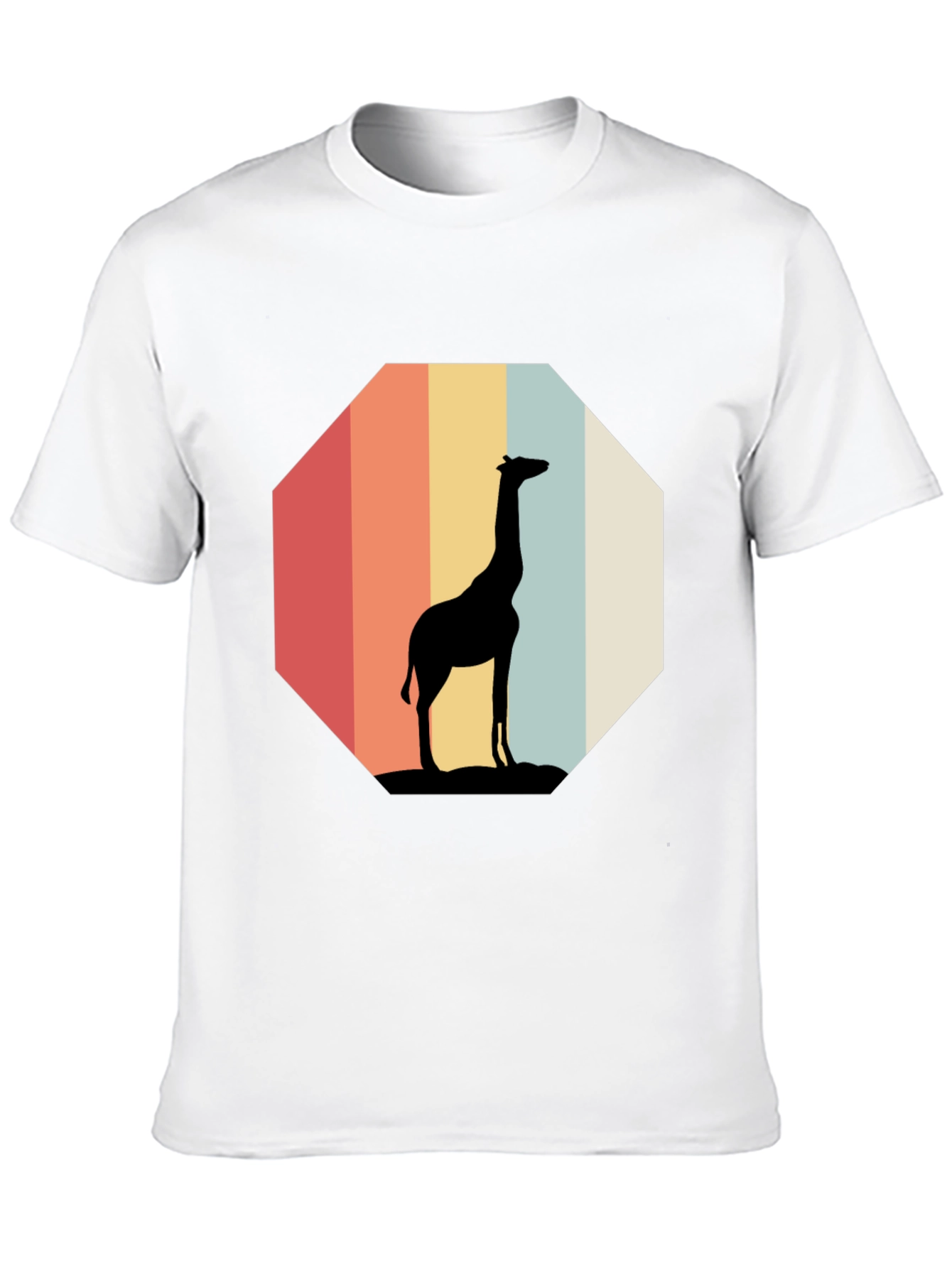 Giraffe Silhouette Retro T-Shirt