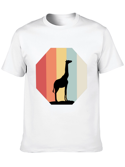 Giraffe Silhouette Retro T-Shirt