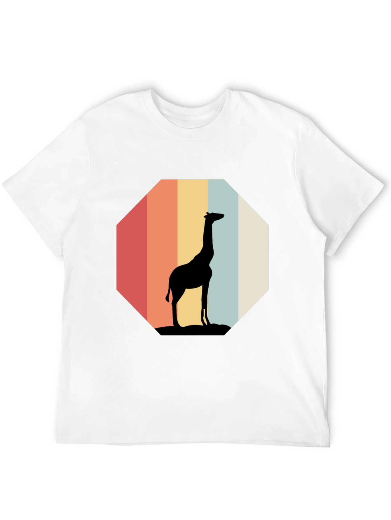 Giraffe Silhouette Retro T-Shirt