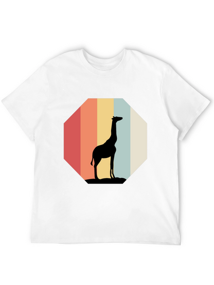 Giraffe Silhouette Retro T-Shirt