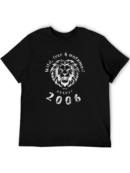 Wild Free & Untamed Lion Graphic Tee - Black