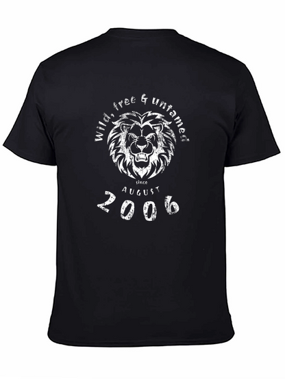 Wild Free & Untamed Lion Graphic Tee - Black