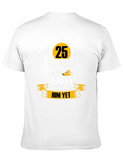 25 Years Anniversary Humor Black T-Shirt