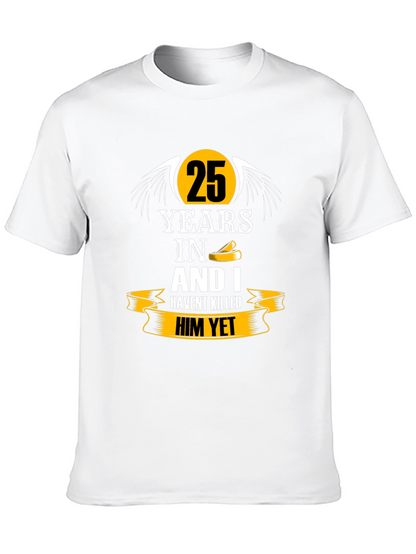 25 Years Anniversary Humor Black T-Shirt
