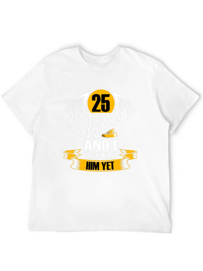 25 Years Anniversary Humor Black T-Shirt