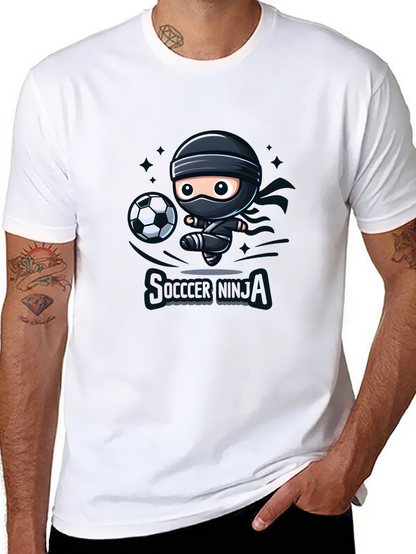 Soccer Ninja Black Graphic T-Shirt