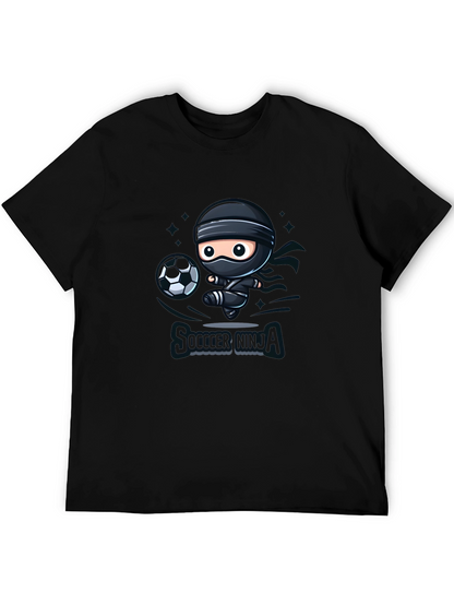 Soccer Ninja Black Graphic T-Shirt