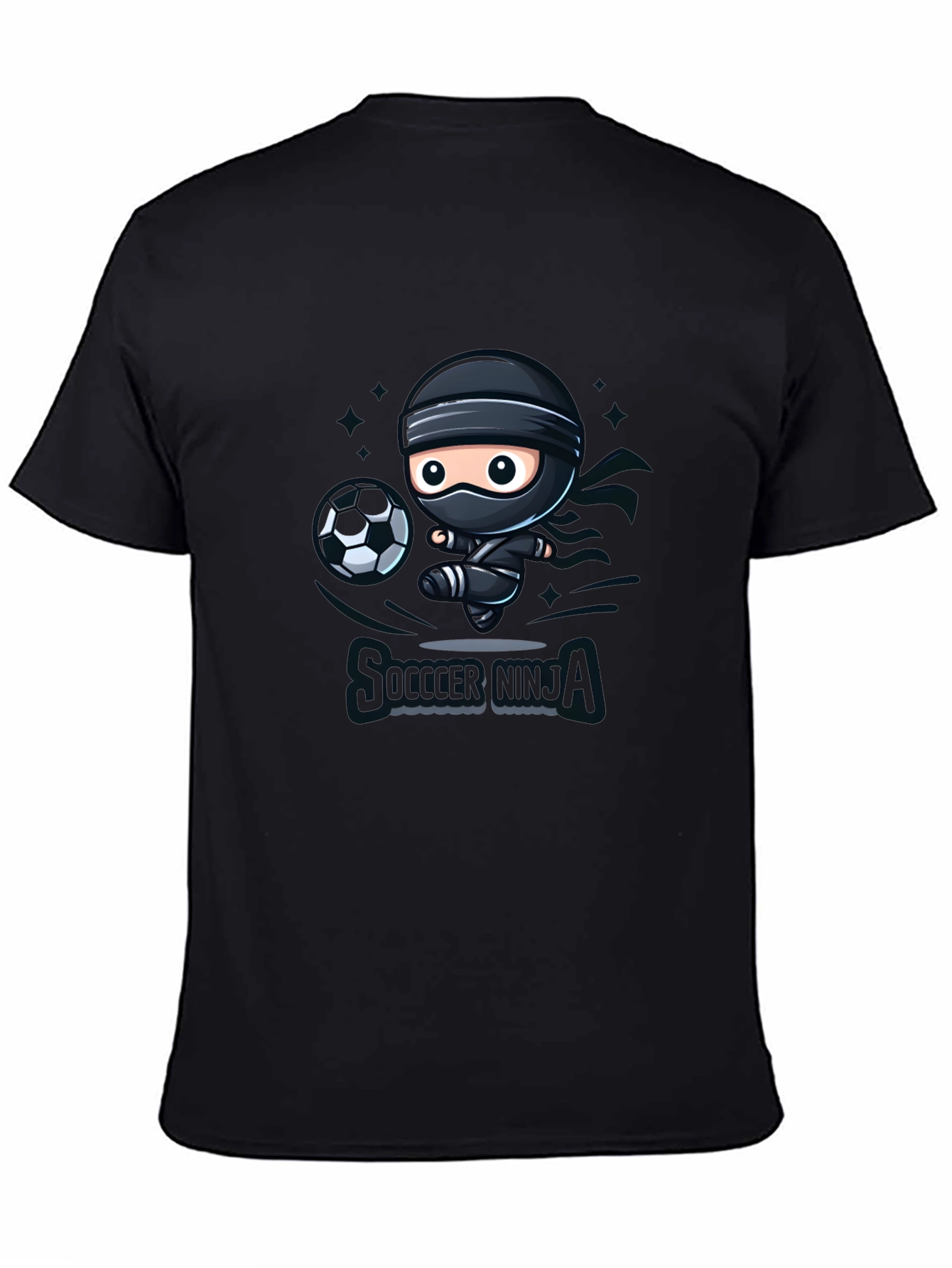 Soccer Ninja Black Graphic T-Shirt