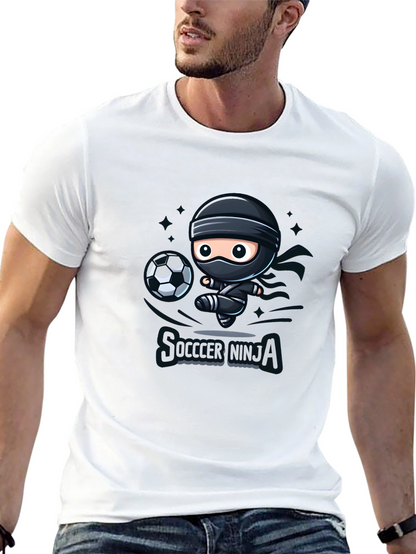 Soccer Ninja Black Graphic T-Shirt