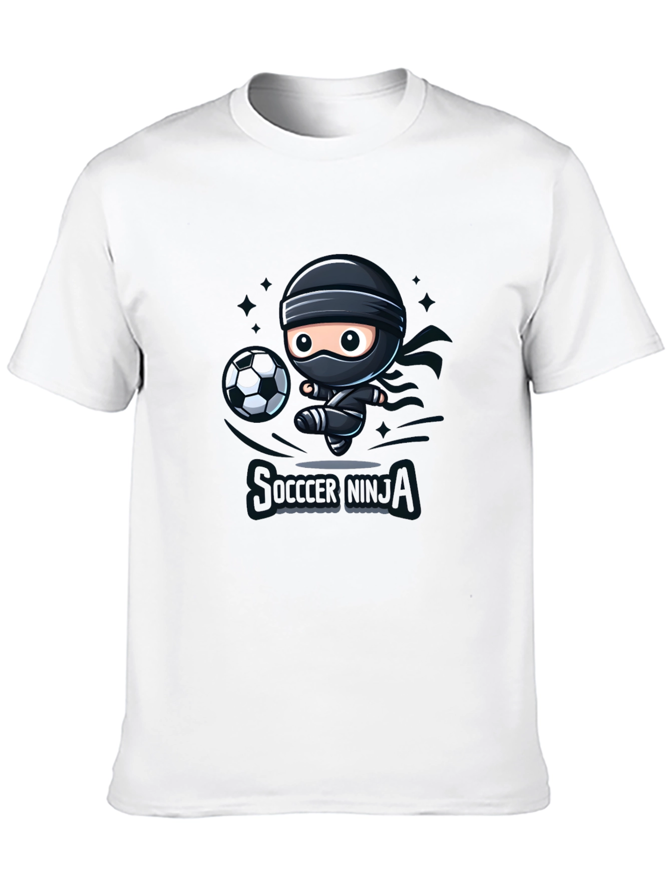 Soccer Ninja Black Graphic T-Shirt