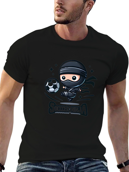 Soccer Ninja Black Graphic T-Shirt