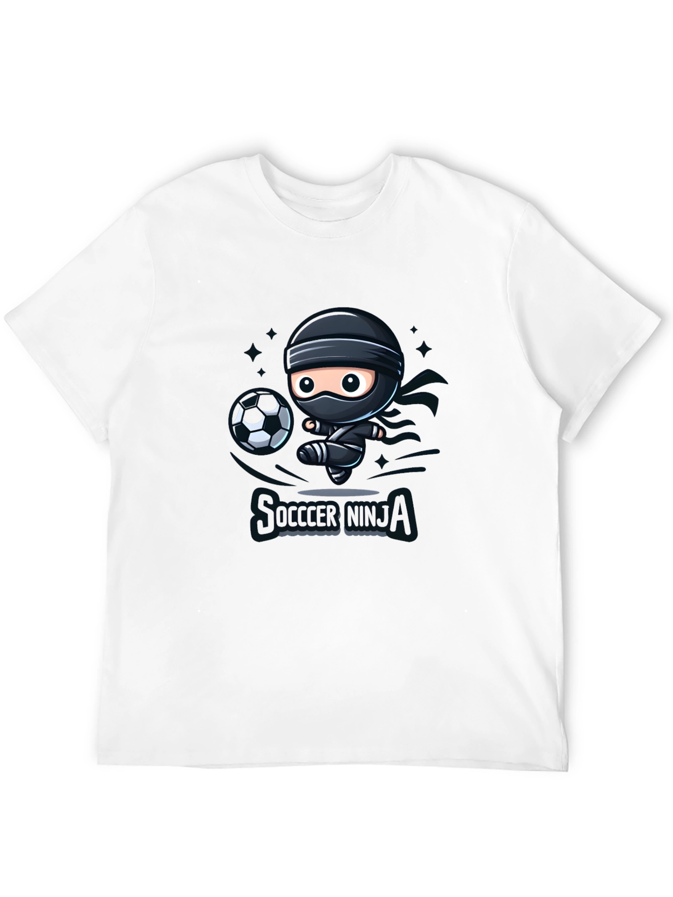 Soccer Ninja Black Graphic T-Shirt