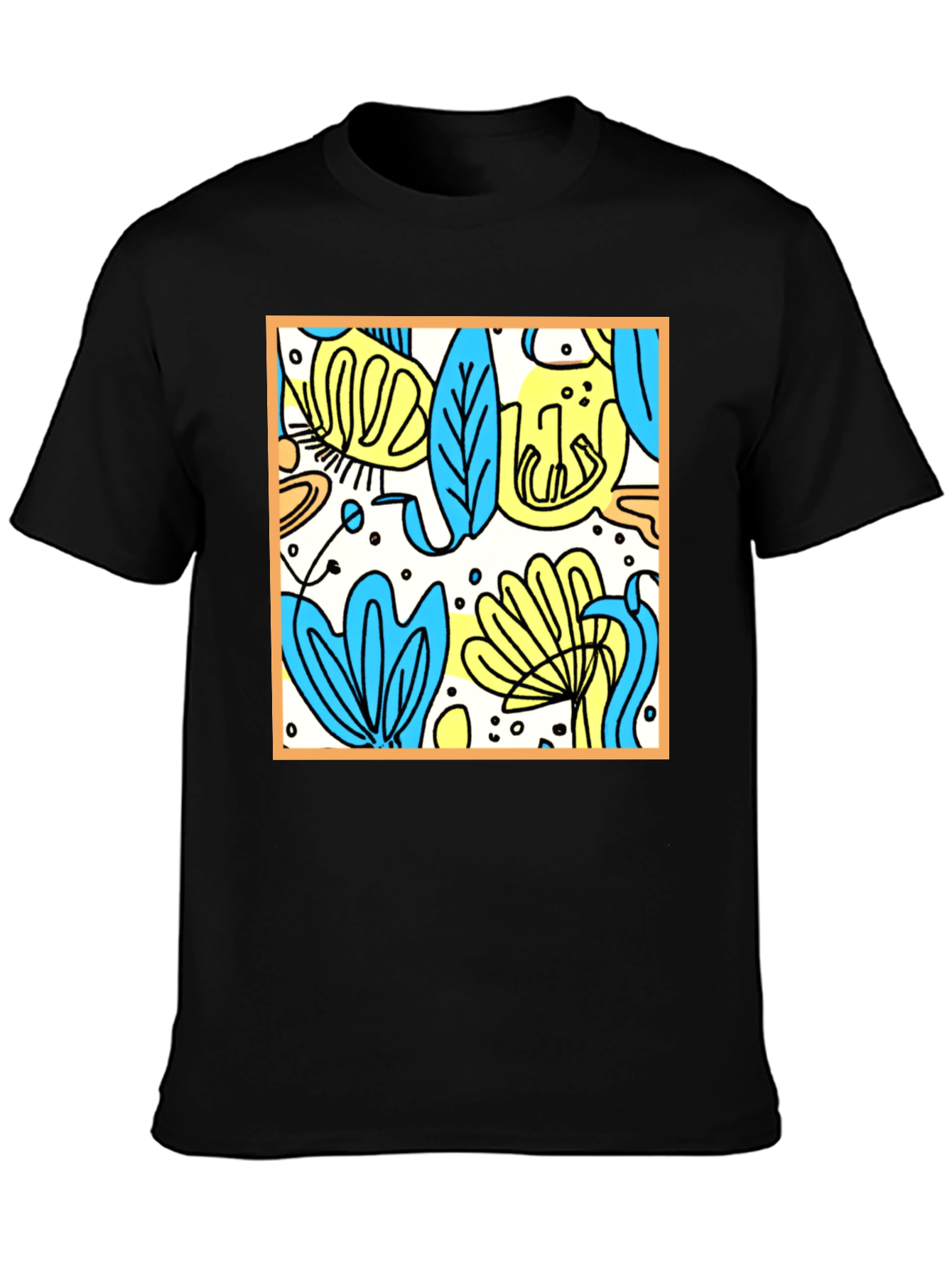 Abstract Floral T-Shirt - Modern Graphic Tee