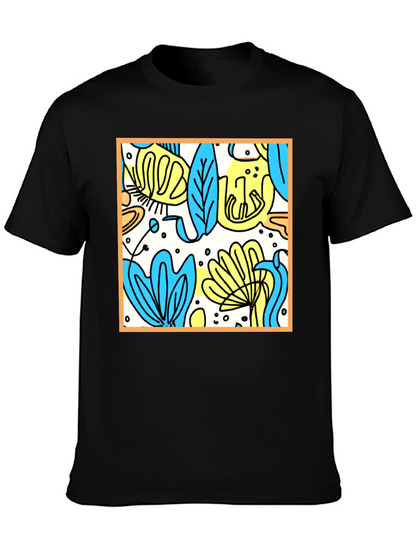 Abstract Floral T-Shirt - Modern Graphic Tee