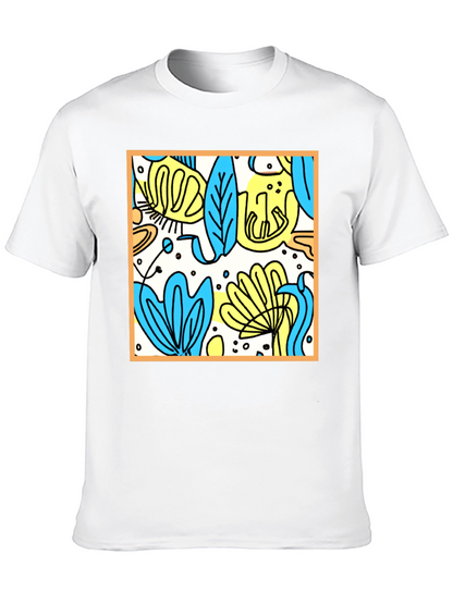 Abstract Floral T-Shirt - Modern Graphic Tee