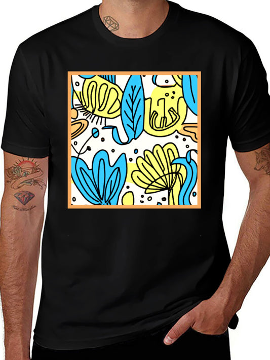 Abstract Floral T-Shirt - Modern Graphic Tee