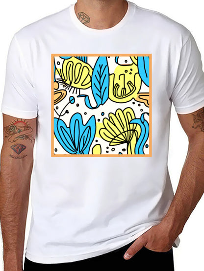 Abstract Floral T-Shirt - Modern Graphic Tee
