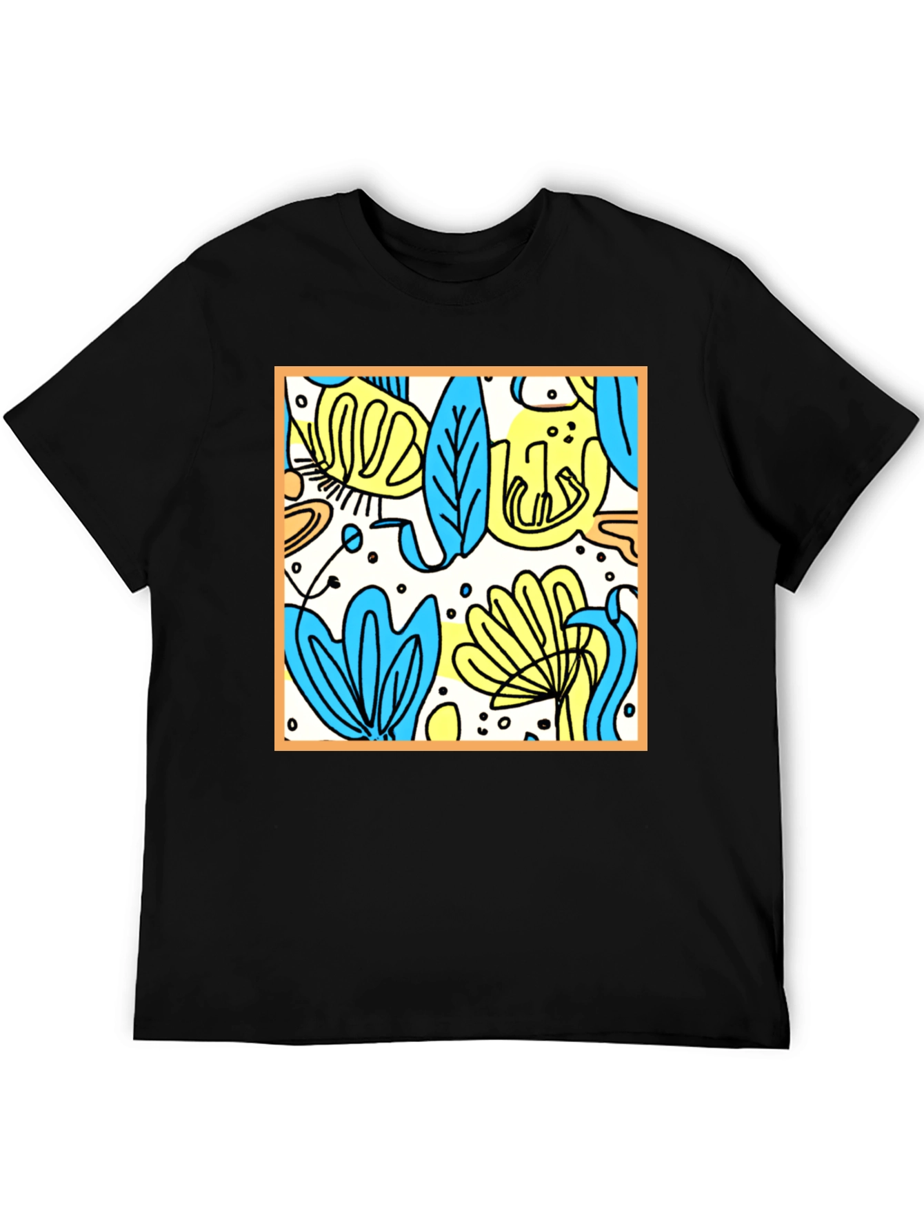 Abstract Floral T-Shirt - Modern Graphic Tee