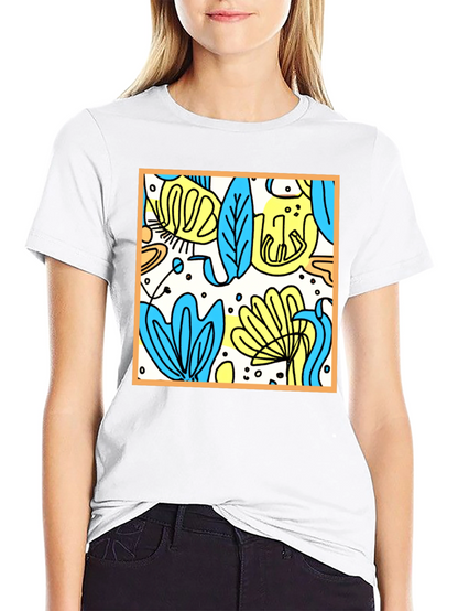 Abstract Floral T-Shirt - Modern Graphic Tee