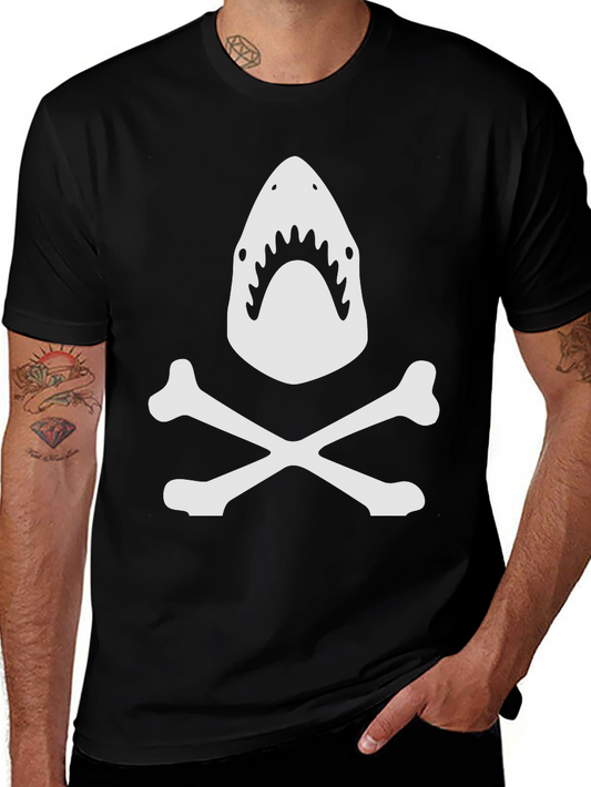 Shark & Crossbones Black Graphic Tee