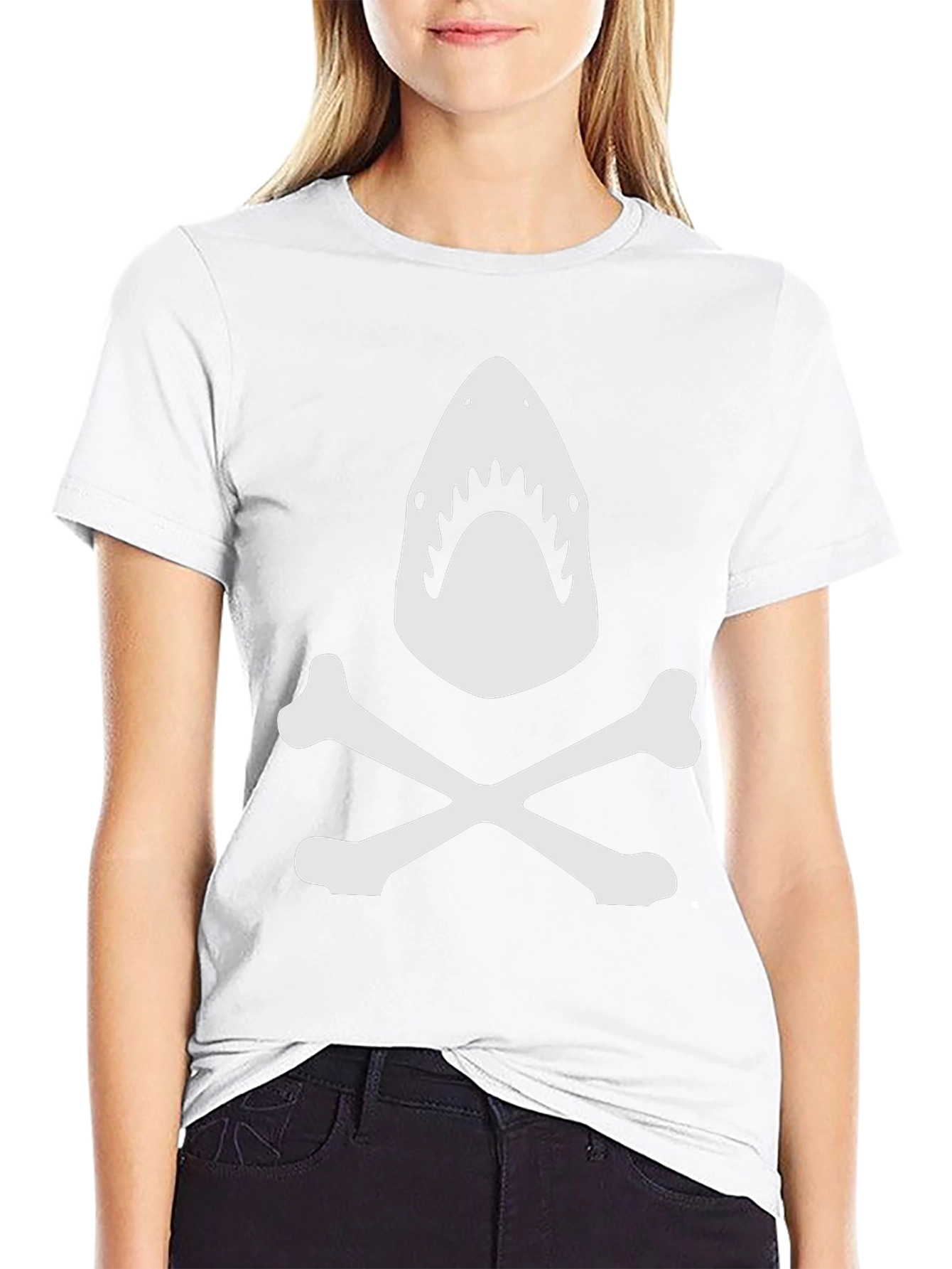 Shark & Crossbones Black Graphic Tee