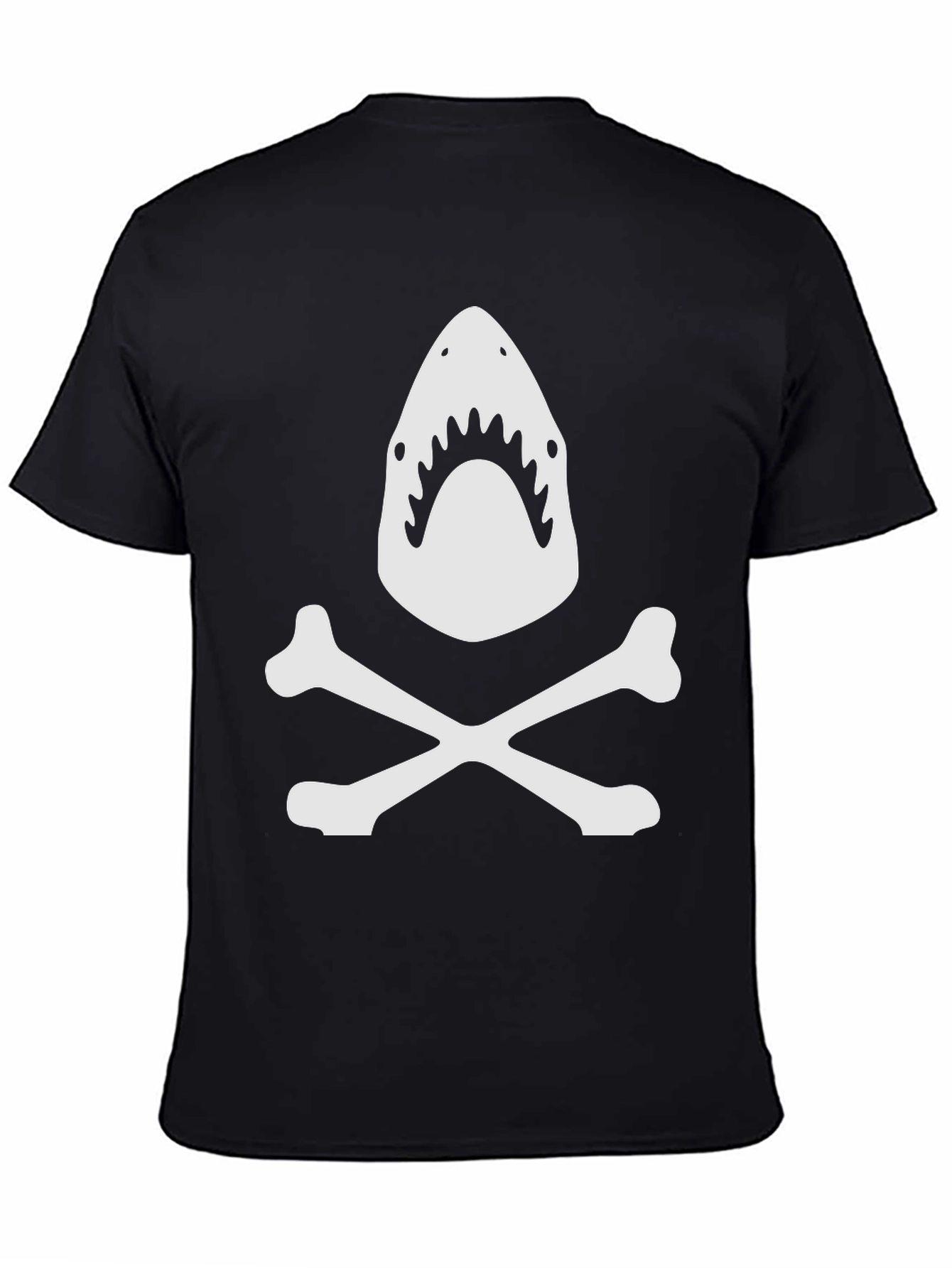 Shark & Crossbones Black Graphic Tee