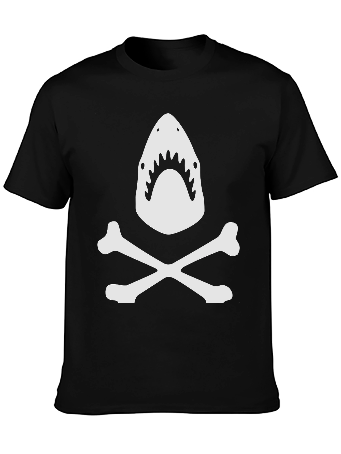 Shark & Crossbones Black Graphic Tee