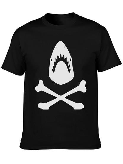 Shark & Crossbones Black Graphic Tee