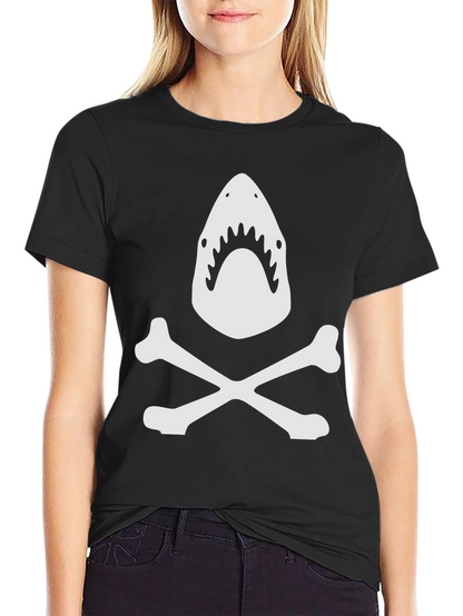 Shark & Crossbones Black Graphic Tee