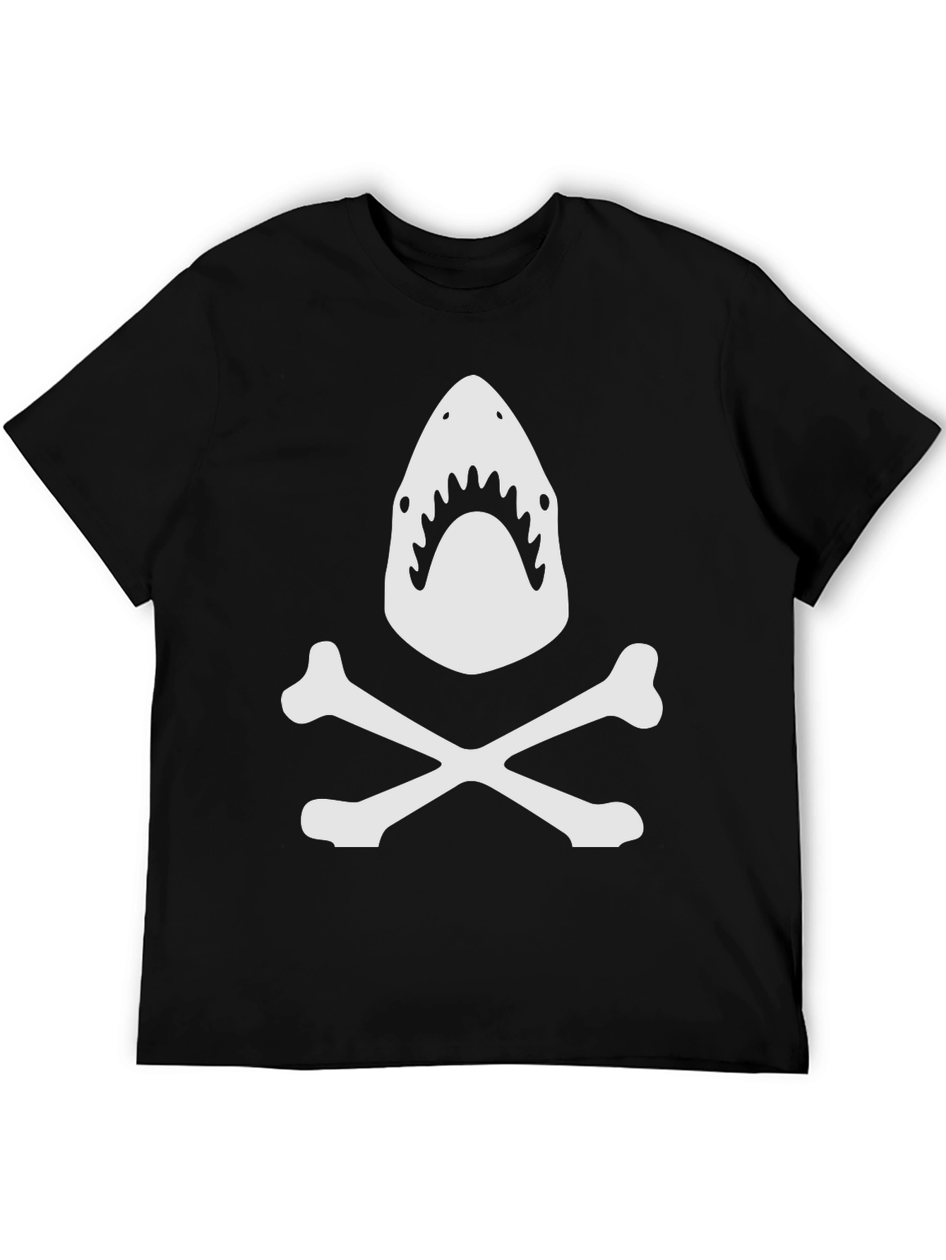 Shark & Crossbones Black Graphic Tee