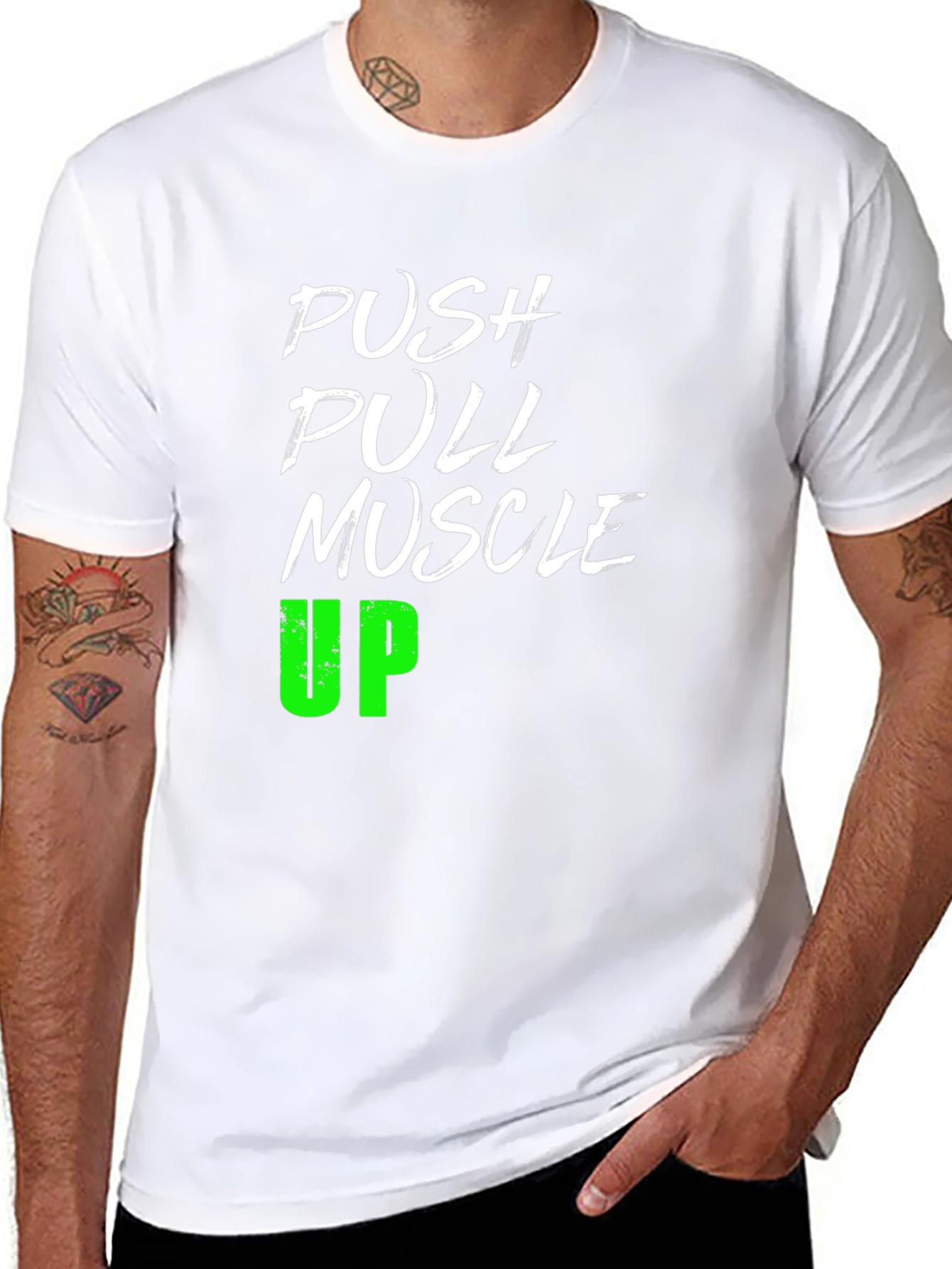 Push Pull Muscle Up T-Shirt Gym Workout Tee