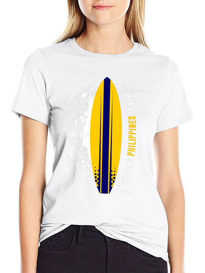 Surfing Philippines Lover Graphic Tee - Black