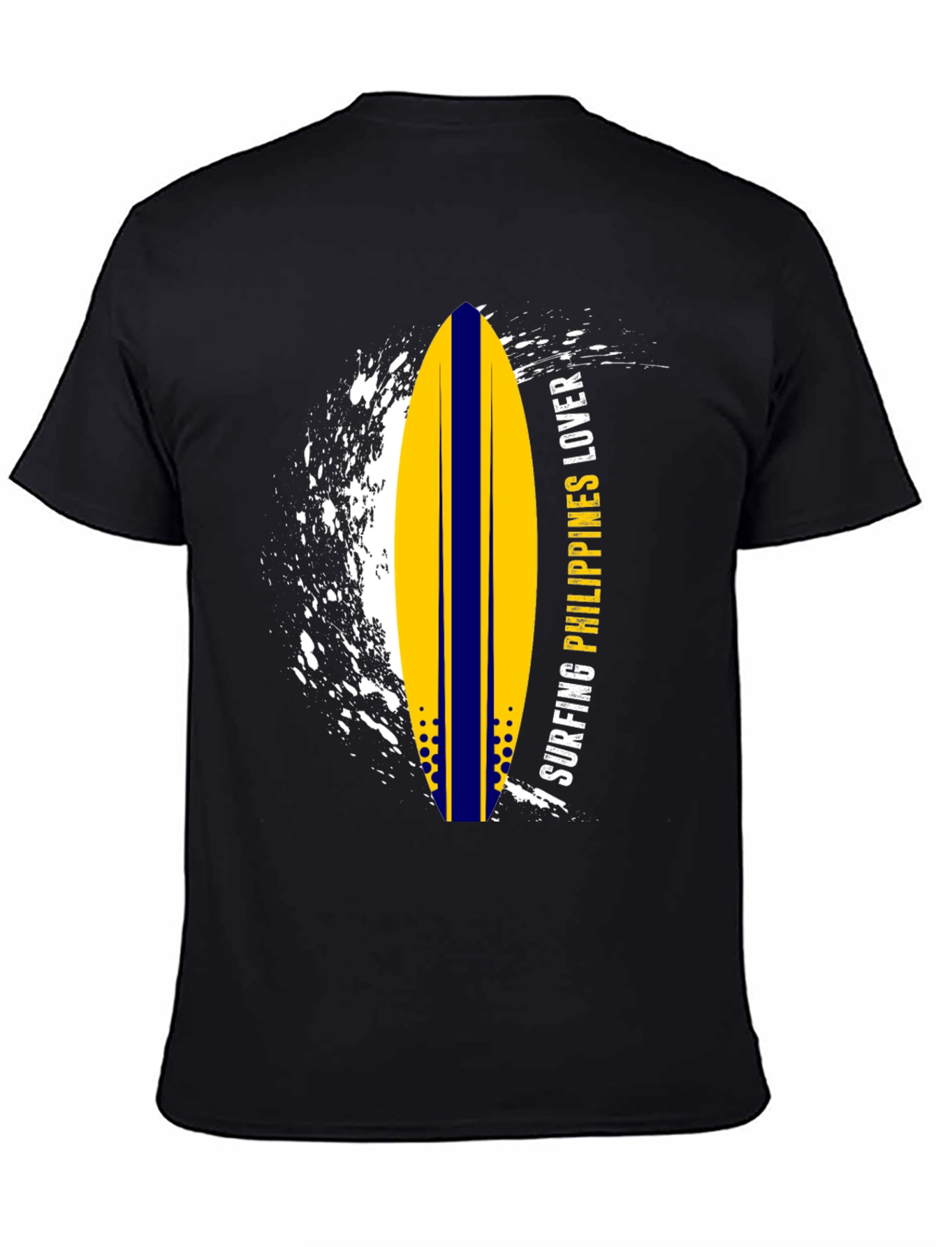 Surfing Philippines Lover Graphic Tee - Black